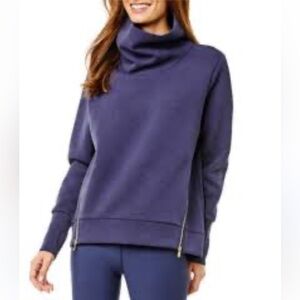 NWT Addison Bay Polished Double Knit Zip Everyday Pullover